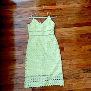 Yellow lace dress